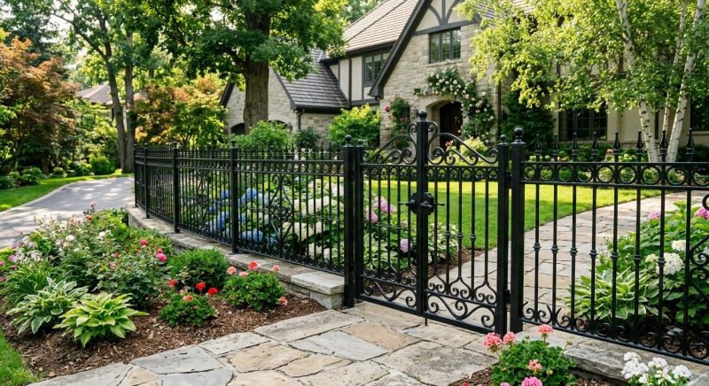 Black Iron Fence Installation in Alpharetta, GA