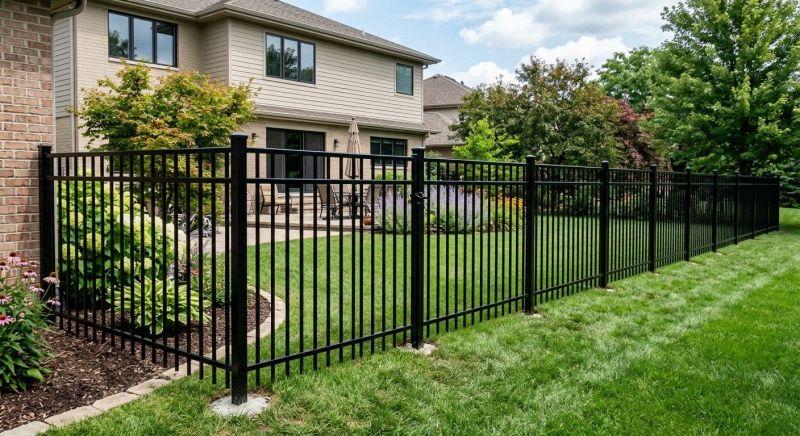 Black Metal Fence Installation in South Houston, TX
