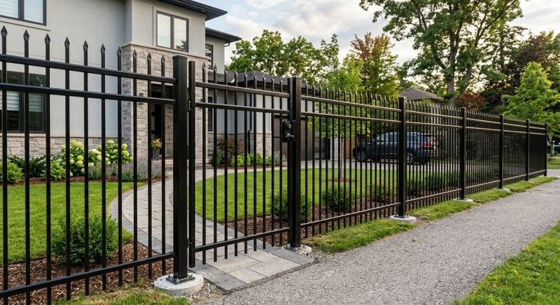 Black Metal Fence Installation in Pearland, TX