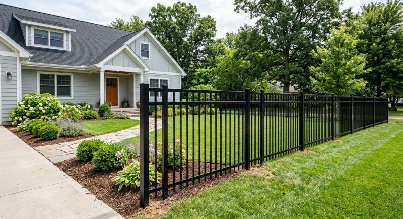 Black Metal Fence Installation in Alpharetta, GA