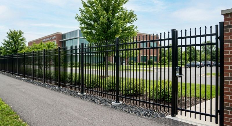 Black Metal Fence Installation in Alpharetta, GA
