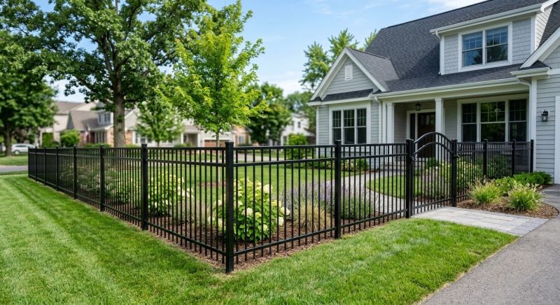 Black Metal Fence Installation in Alpharetta, GA