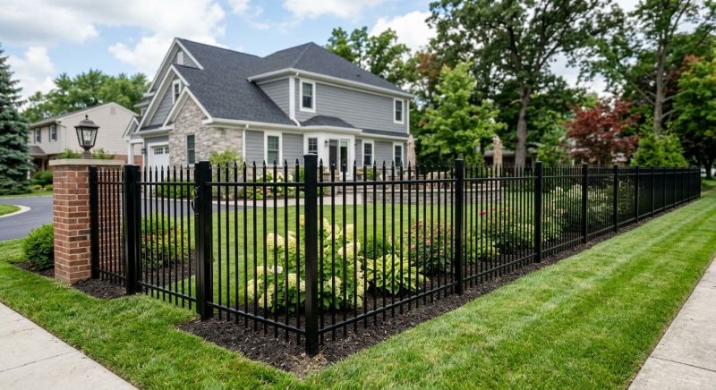 Black Metal Fence Installation in Grand Rapids, MI