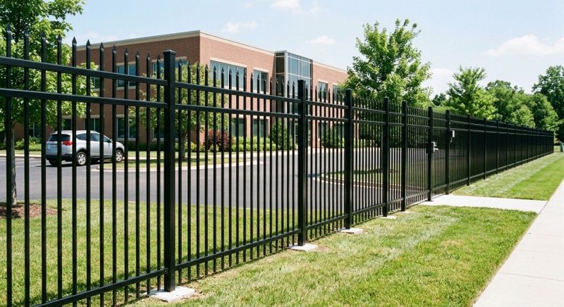 Black Metal Fence Installation in Grand Rapids, MI
