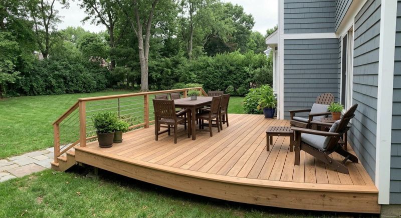 Ground Level Deck Construction in Norwalk, CT