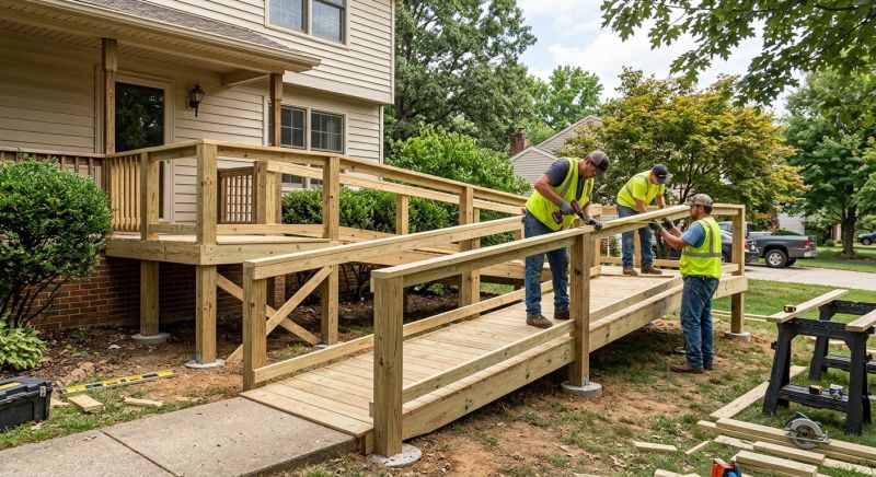 Handicap Ramp Construction in Conroe, TX