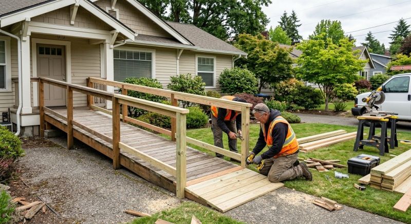 Handicap Ramp Construction in Conroe, TX