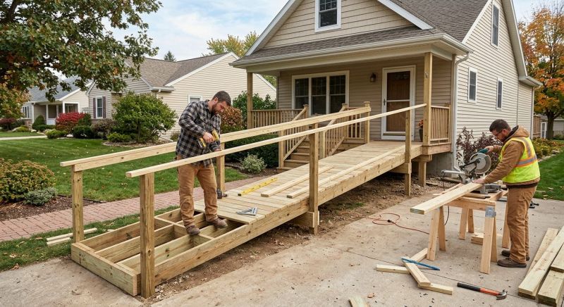 Hardwood Ramp Installation in Conroe, TX