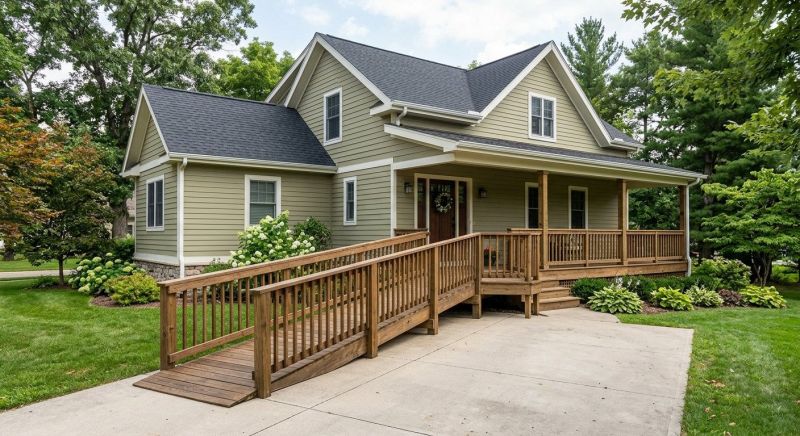 Hardwood Ramp Installation in Wilmington, NC