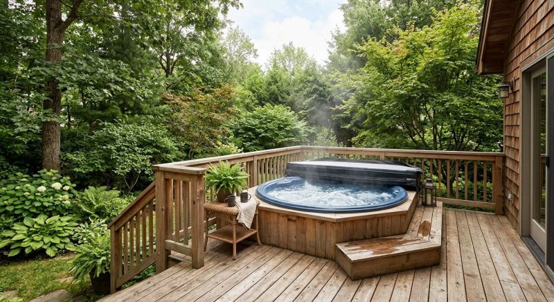Hot Tub Deck Installation in Worcester, MA