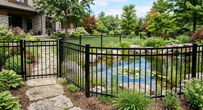 Metal Pool Fence Installation in Pearland, TX