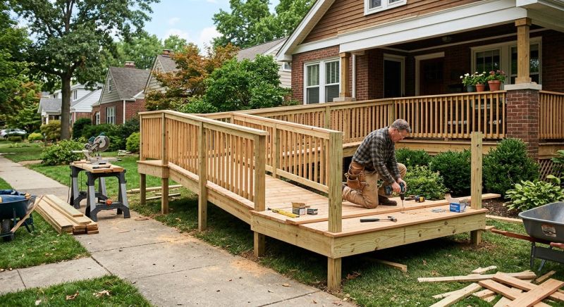 Porch Ramp Construction in Wilmington, NC