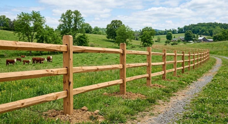 Rail Fence Construction in Pearland, TX