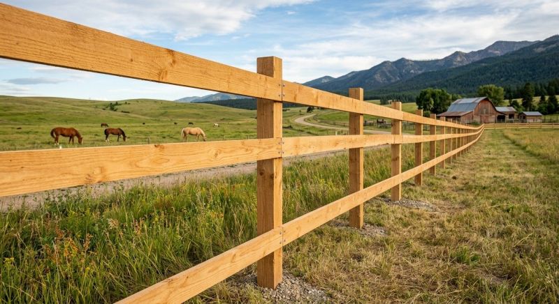 Rustic Fence Installation in Roseville, CA