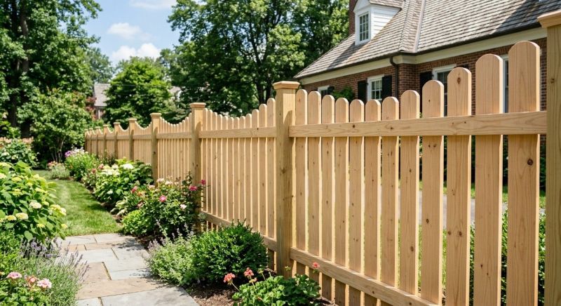 Scalloped Fence Installation in Pearland, TX