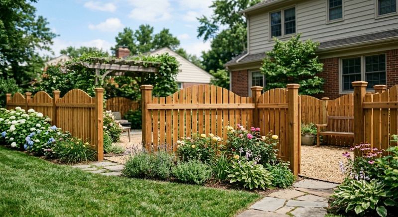 Scalloped Fence Installation in Pearland, TX