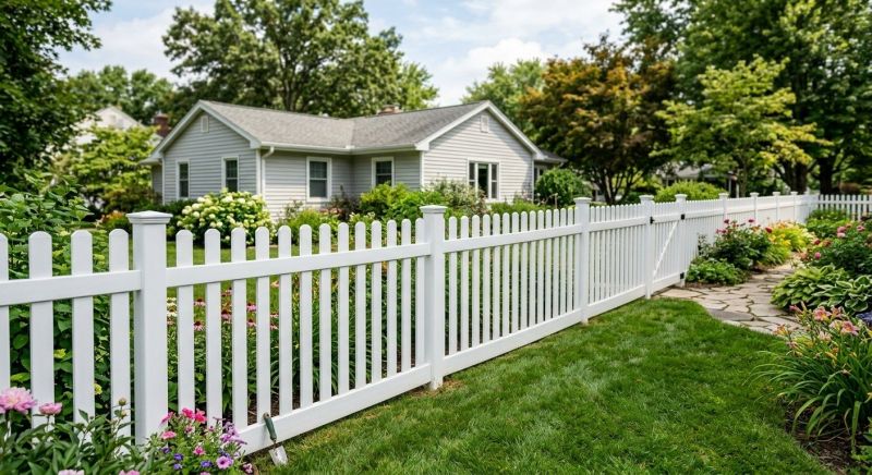 White Pvc Fence Installation in Alpharetta, GA