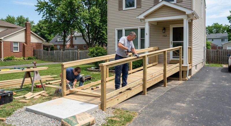 Wood Ramp Installation in Wilmington, NC